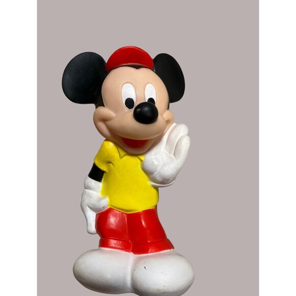 Vintage 1986 Mickey Mouse Squeaky Toy Figure By Tommee Tippee For Disney - Picture 1 of 12